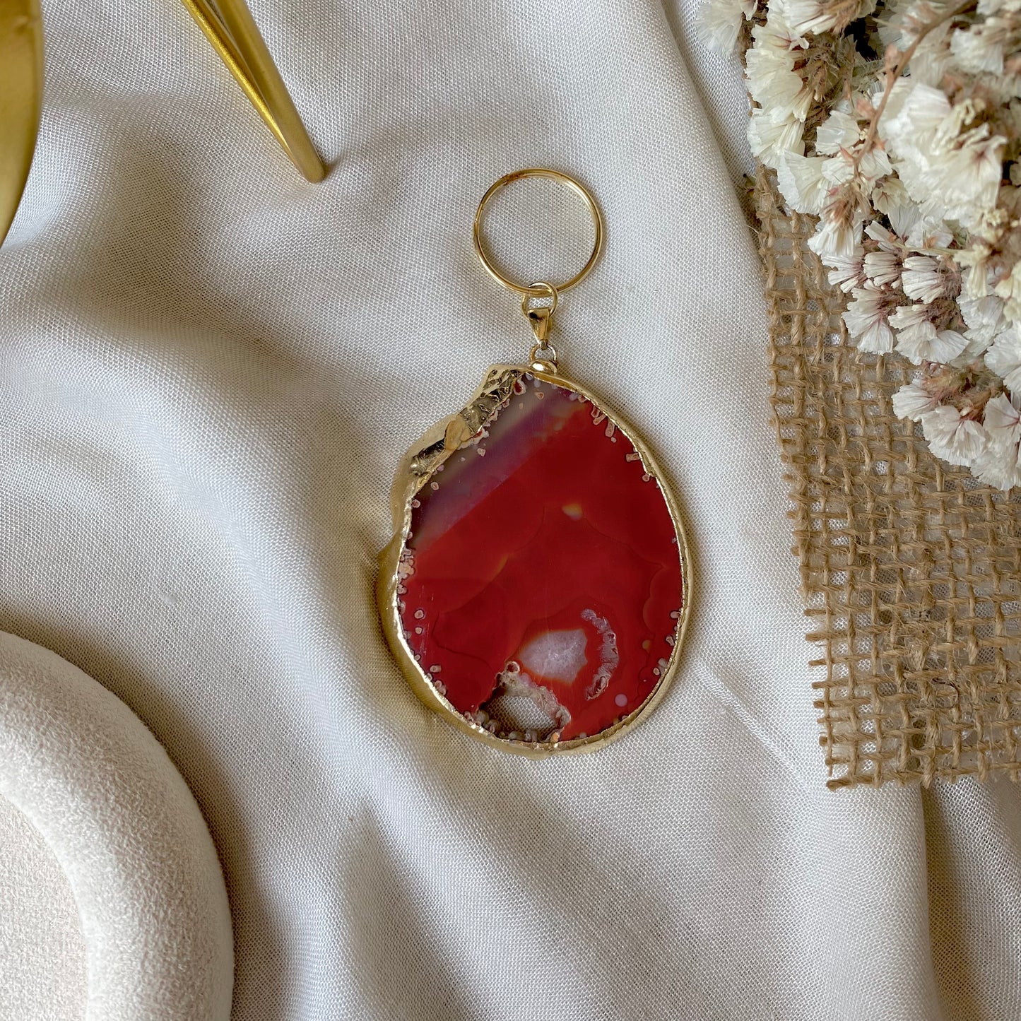 Ember Drop | Handmade Bag Charm & Key Chain, Singular Creation