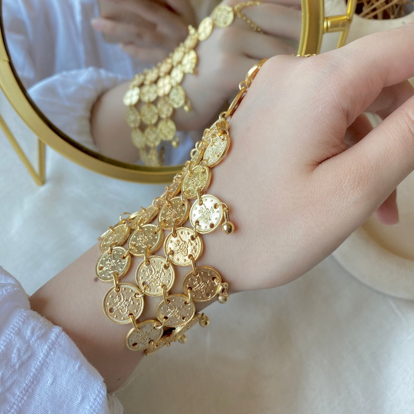 Desert Coins | Handmade Hand Chain, Singular Creation