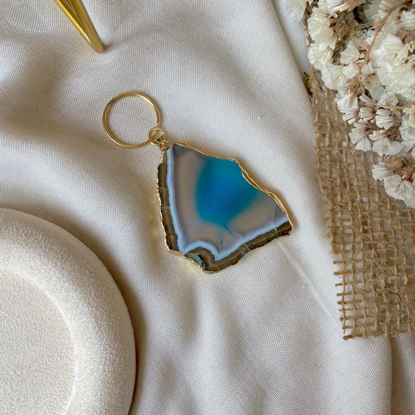 Ocean Edge | Handmade Bag Charm & Key Chain, Singular Creation