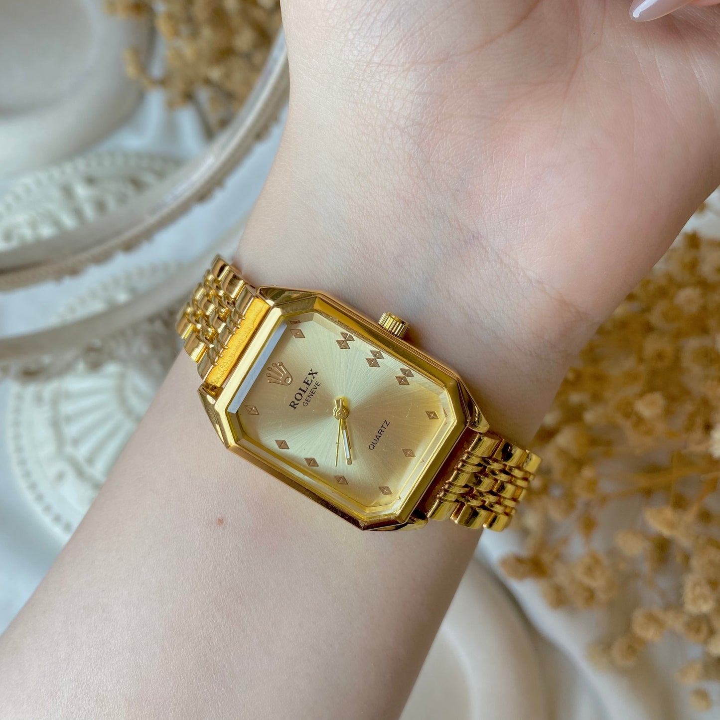 0008-2 Gold Plated stainless steel Watch