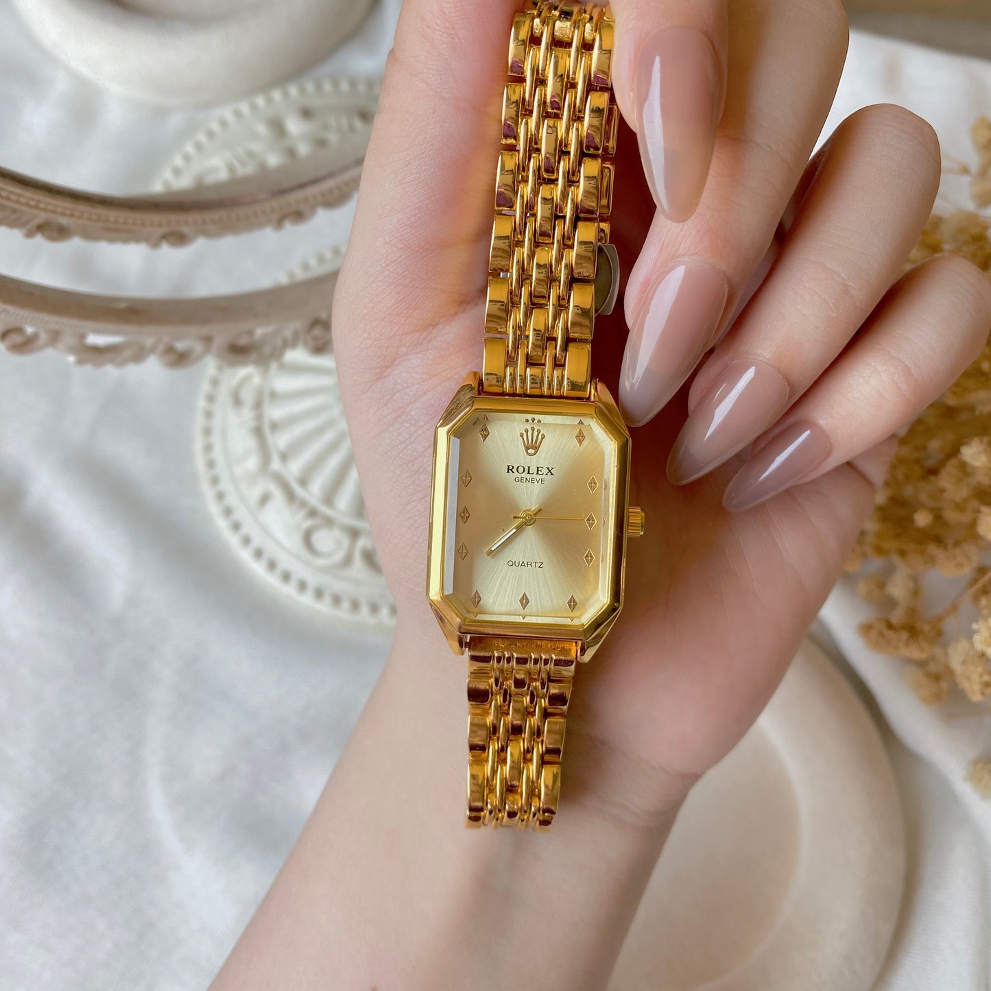 0008-2 Gold Plated stainless steel Watch