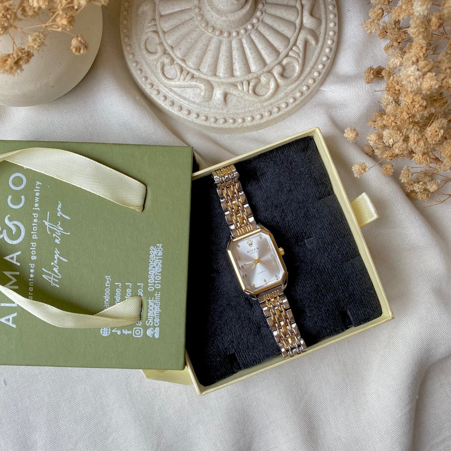 0008-1 Gold Plated stainless steel Watch