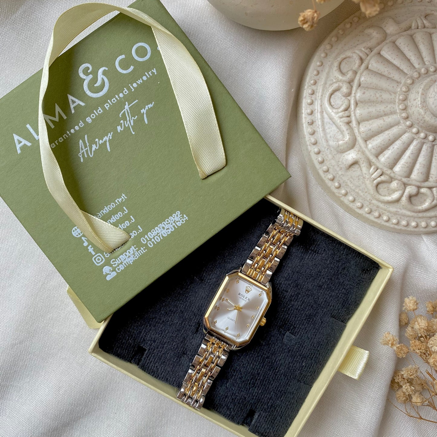 0008-1 Gold Plated stainless steel Watch
