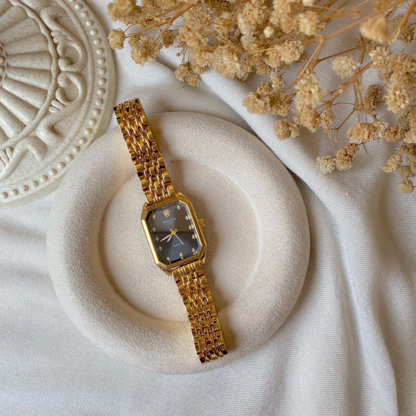 0008-3 Gold Plated stainless steel Watch