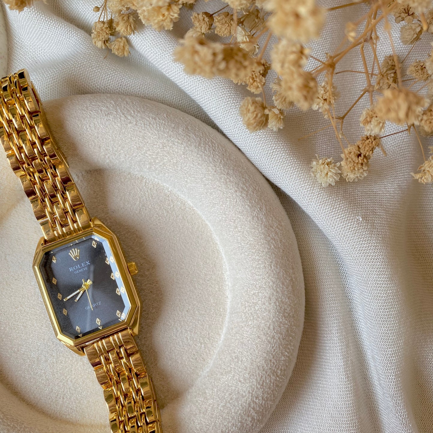 0008-3 Gold Plated stainless steel Watch