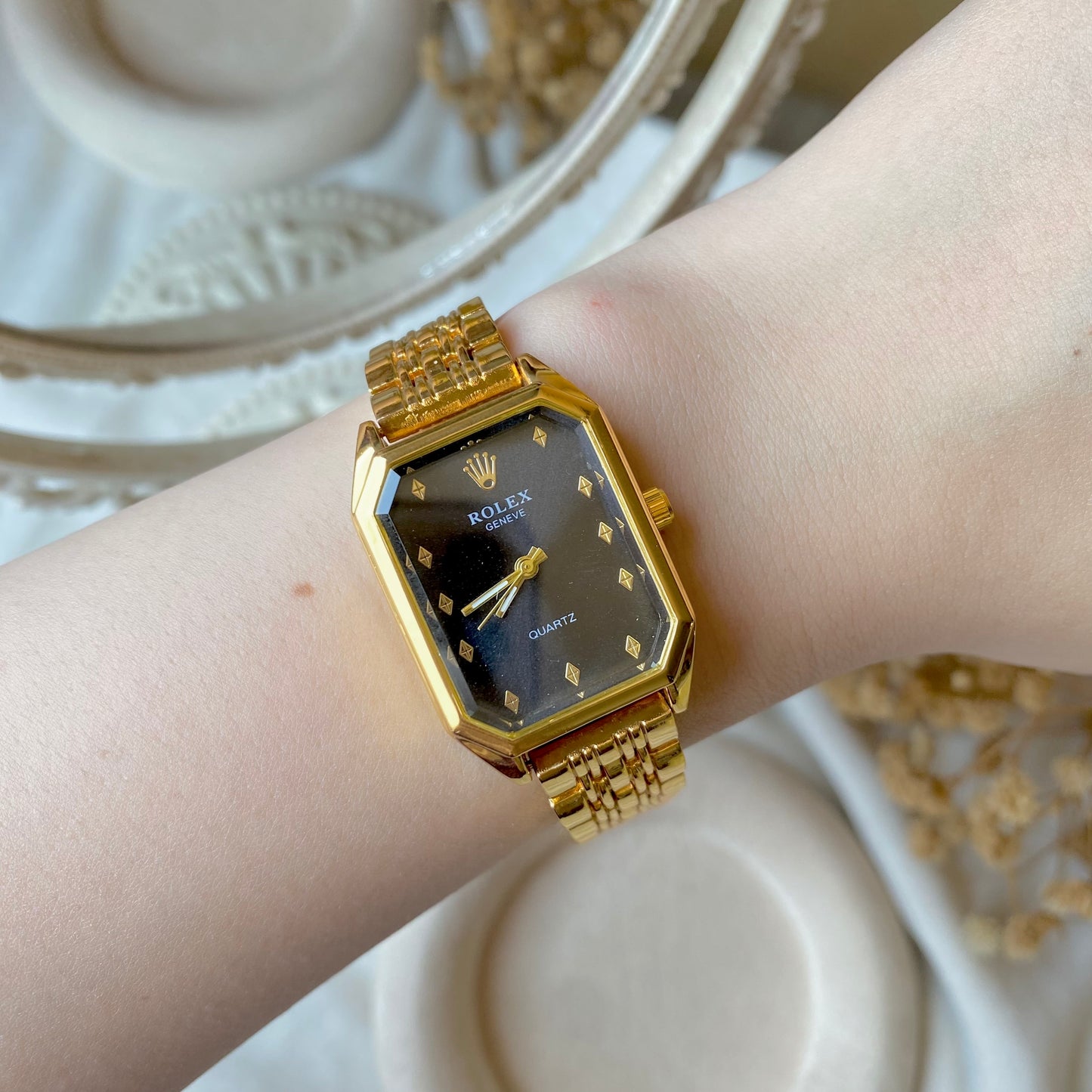 0008-3 Gold Plated stainless steel Watch