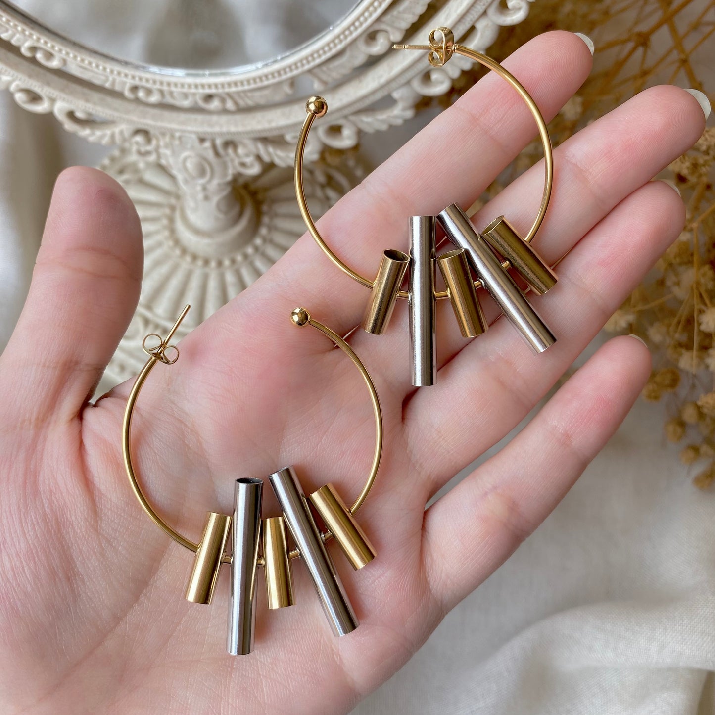 40517 gold plated Earrings