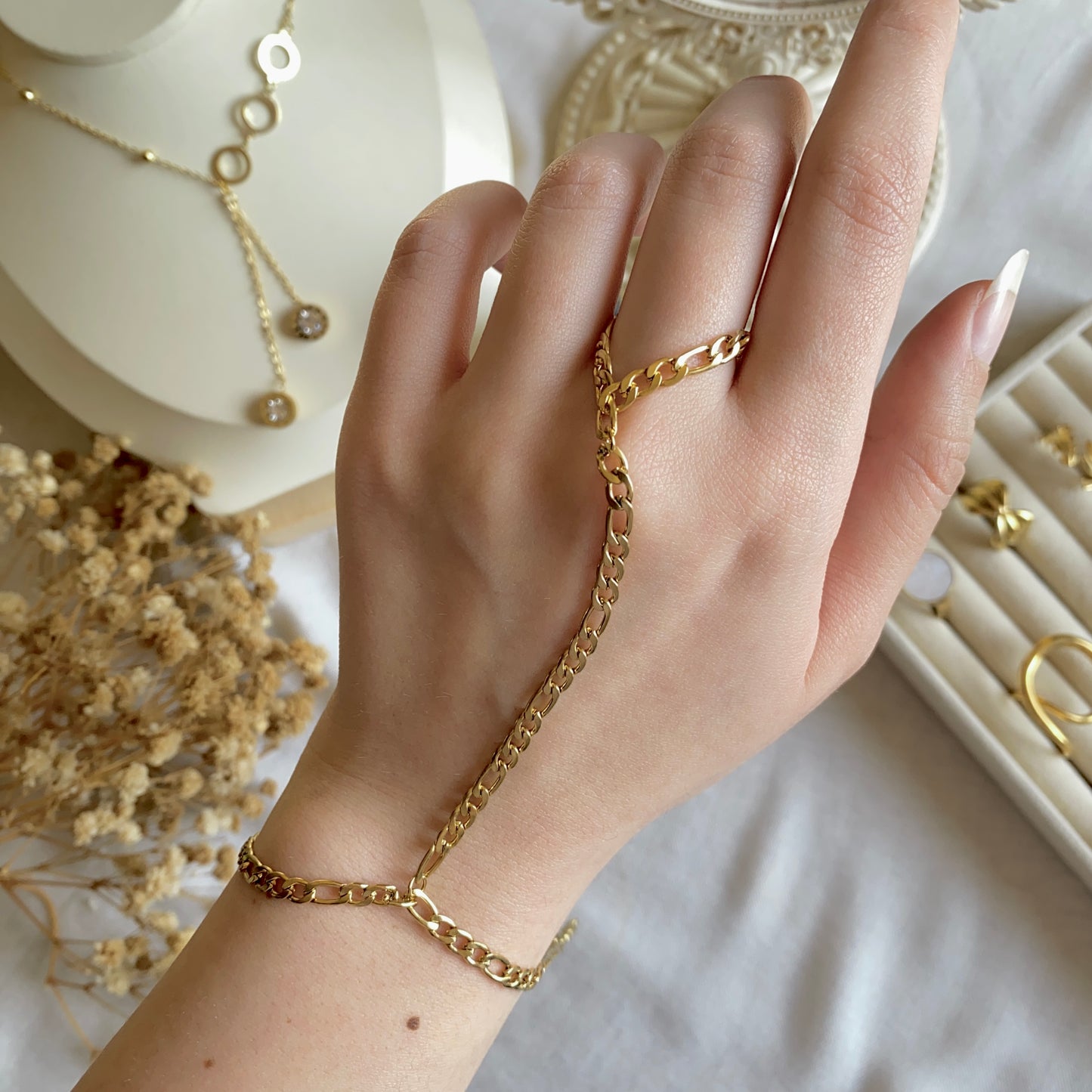 00019 Gold Plated Hand Chain