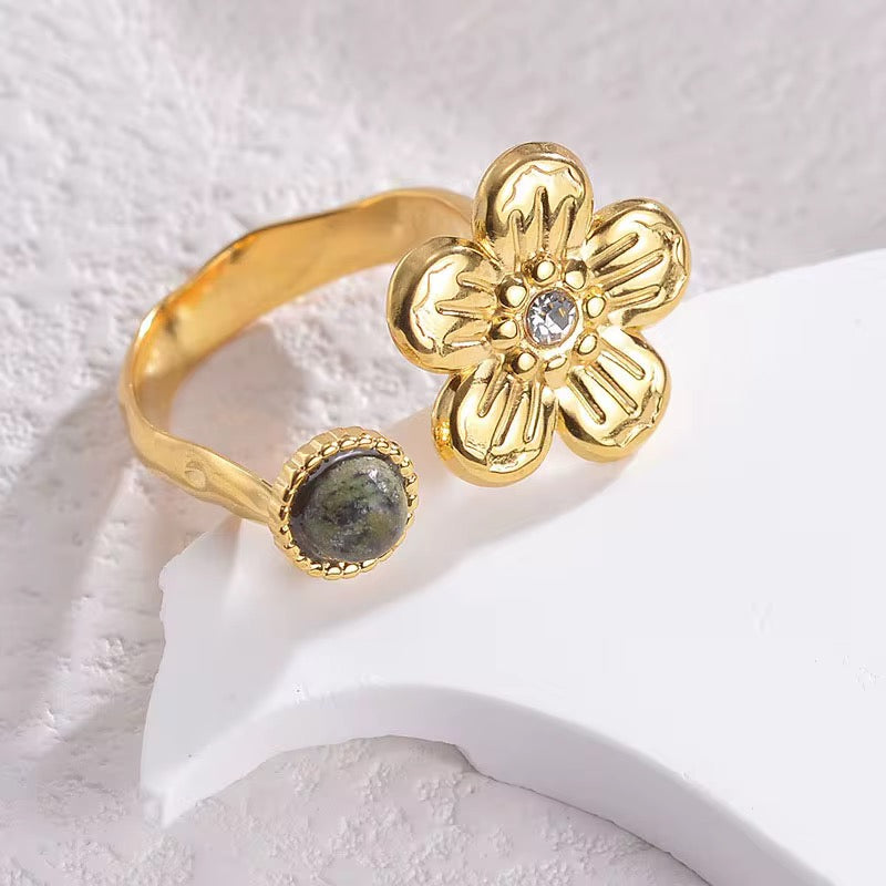 50435 gold plated free size ring