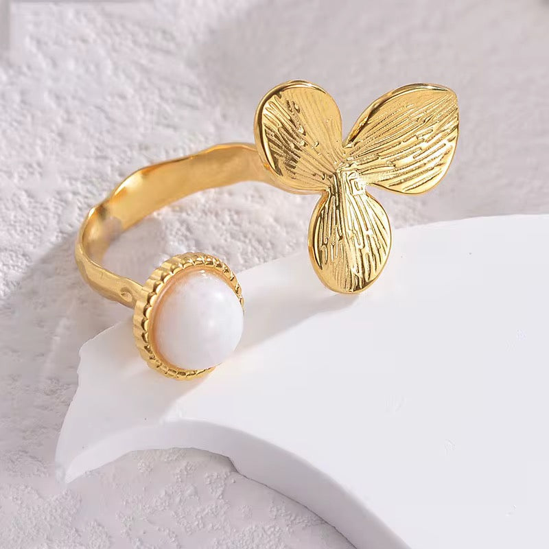 50435 gold plated free size ring