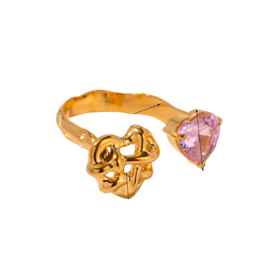 50435 gold plated free size ring