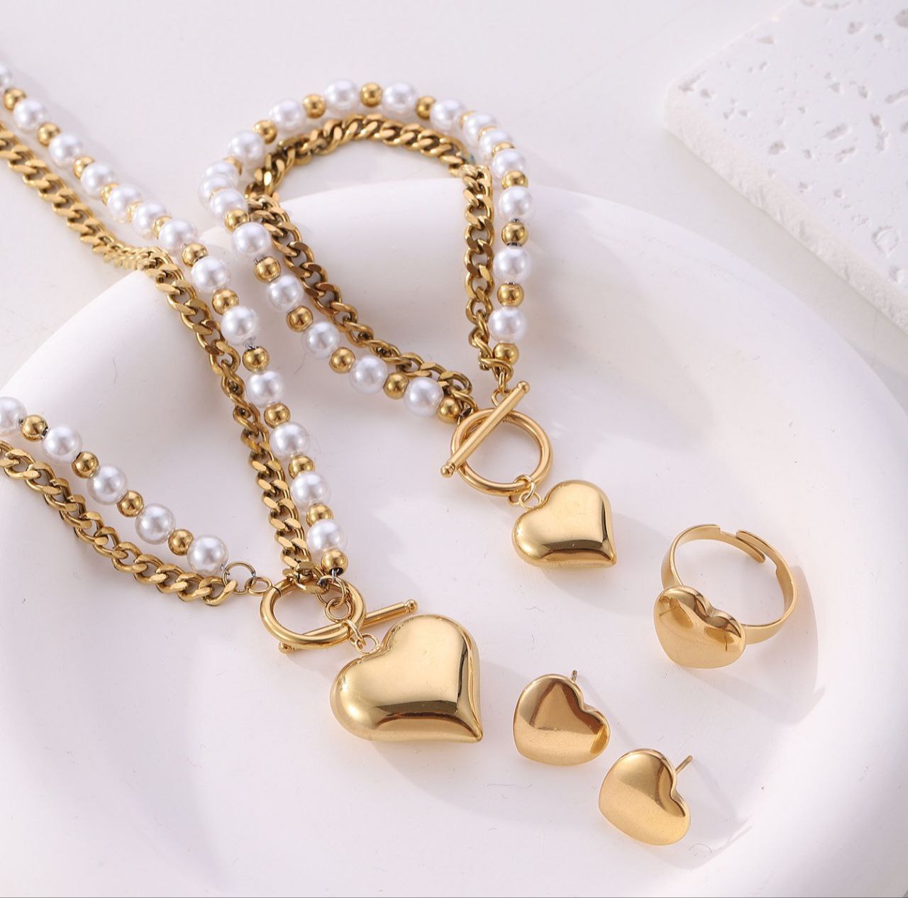 80048 Gold Plated 4 Pieces Set