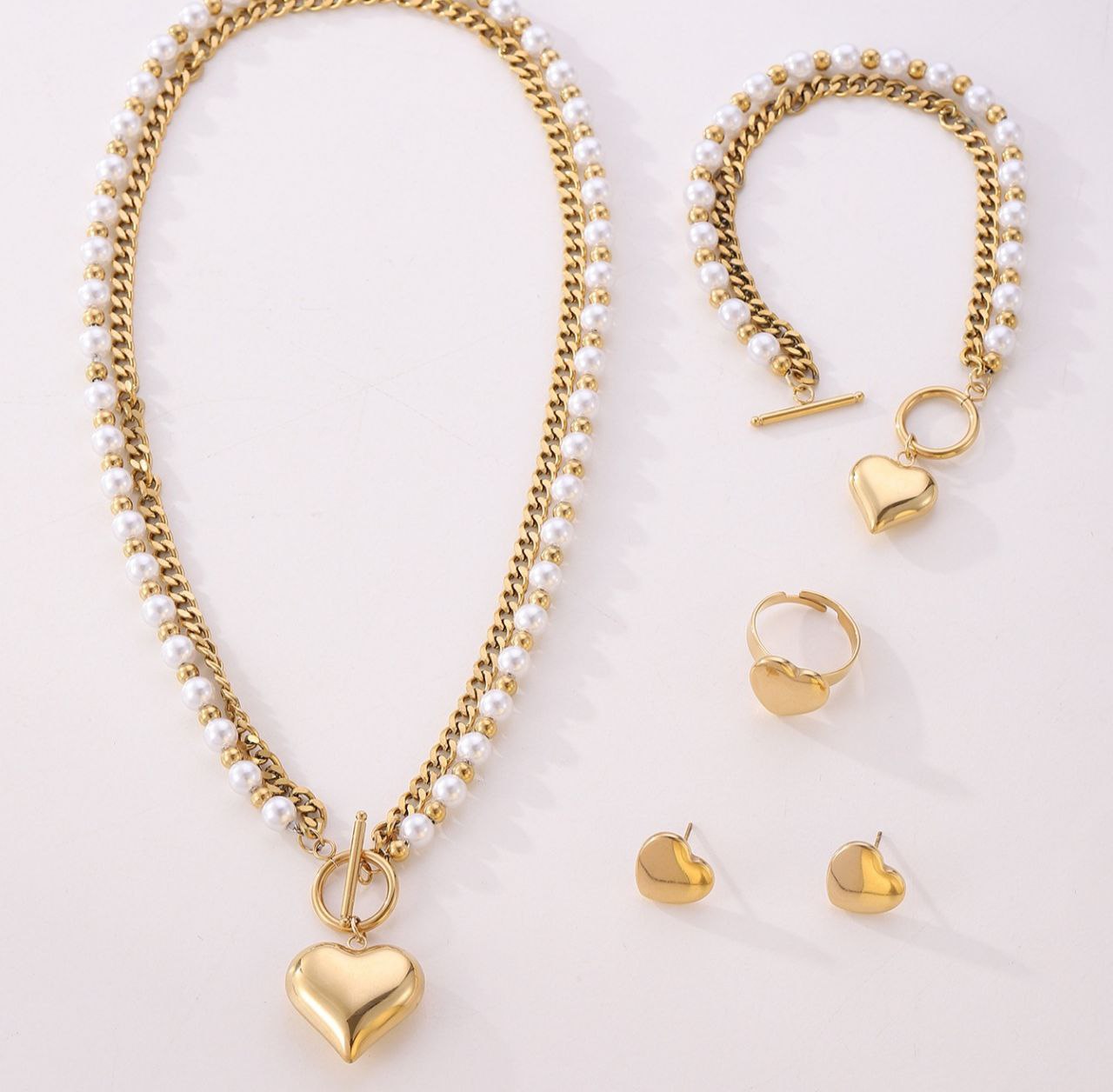 80048 Gold Plated 4 Pieces Set