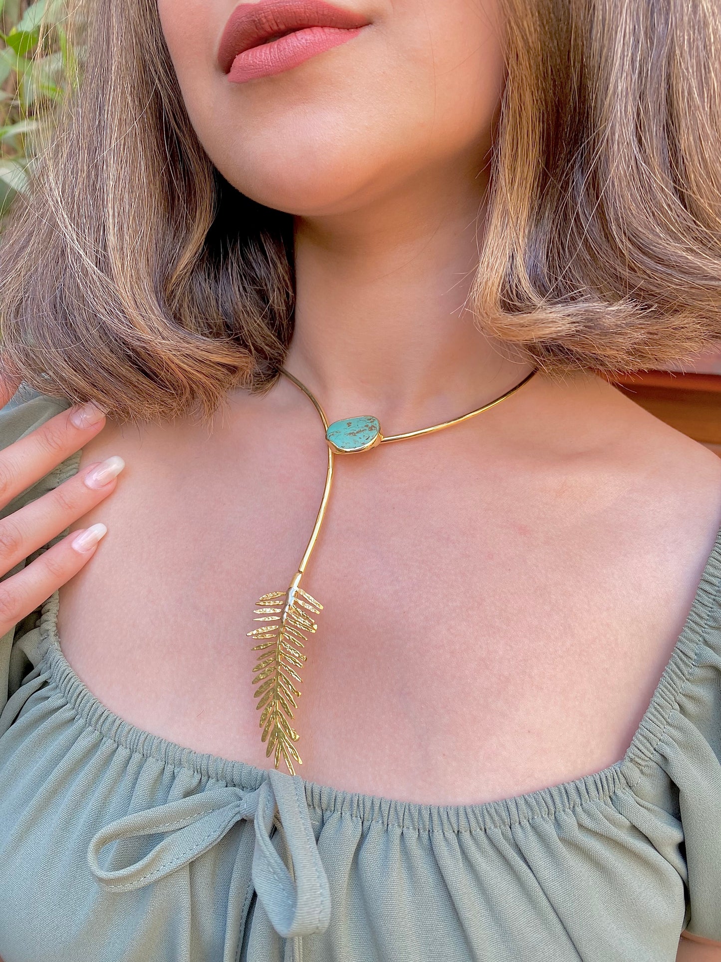 Turquoise Palm Choker | Handmade Choker
