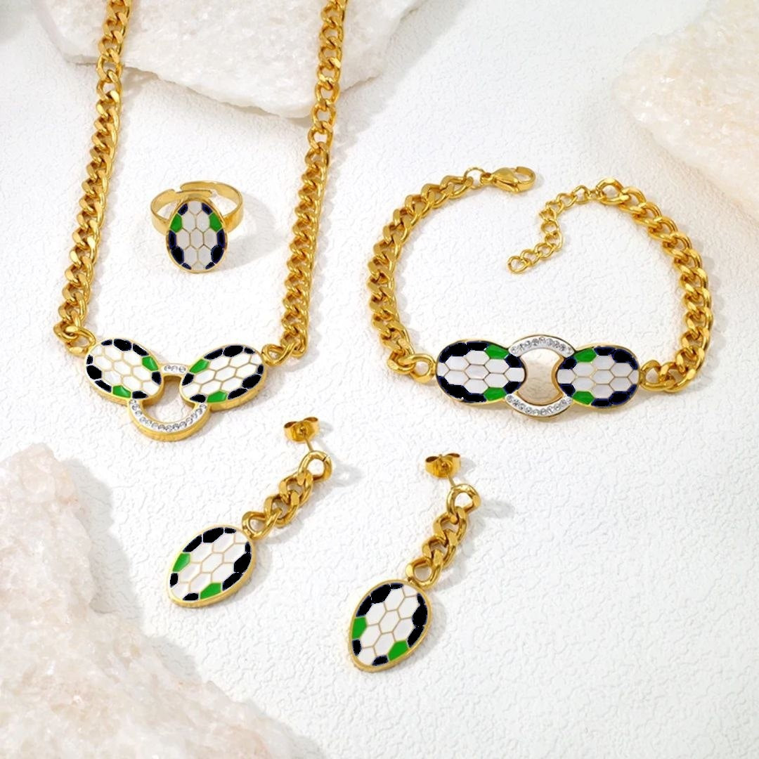 80067 Gold Plated 4 Pieces Set