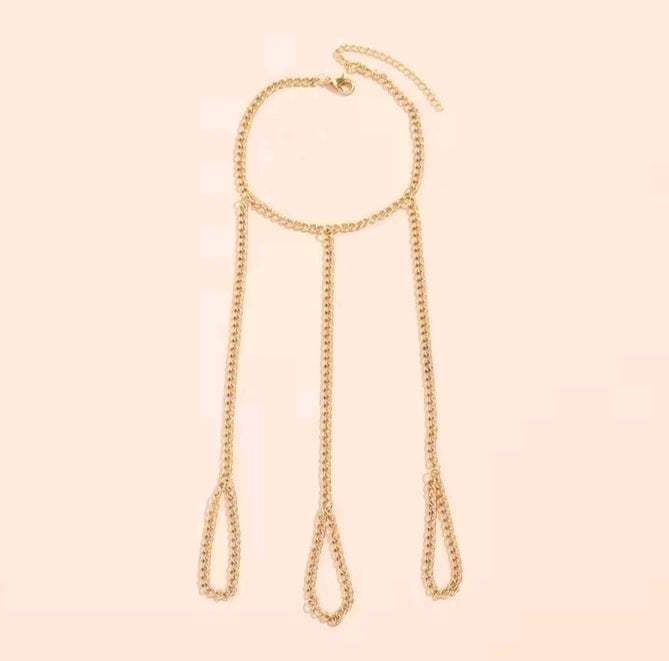00010 Gold Plated Hand Chain