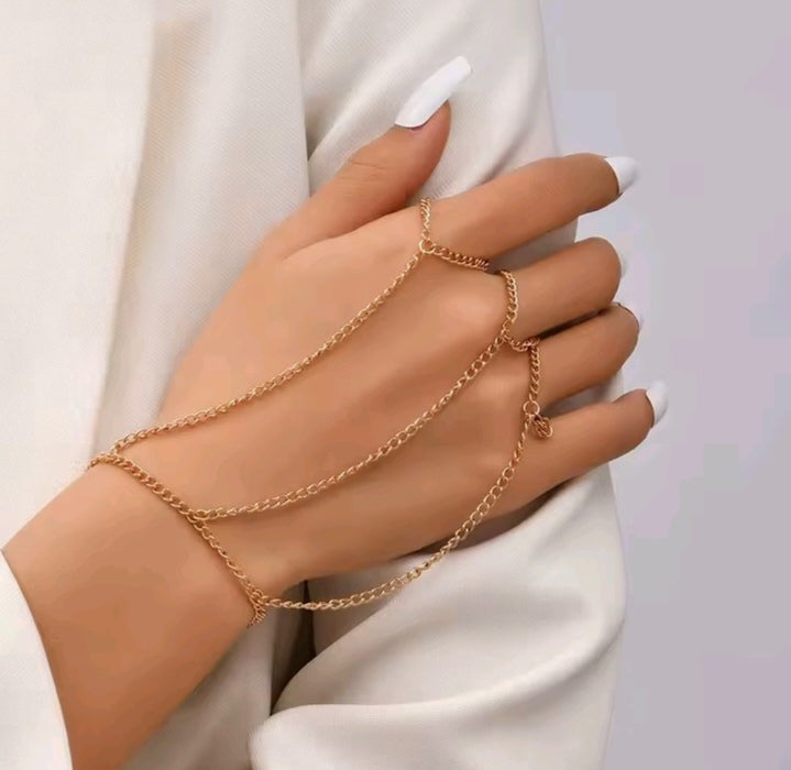 00010 Gold Plated Hand Chain