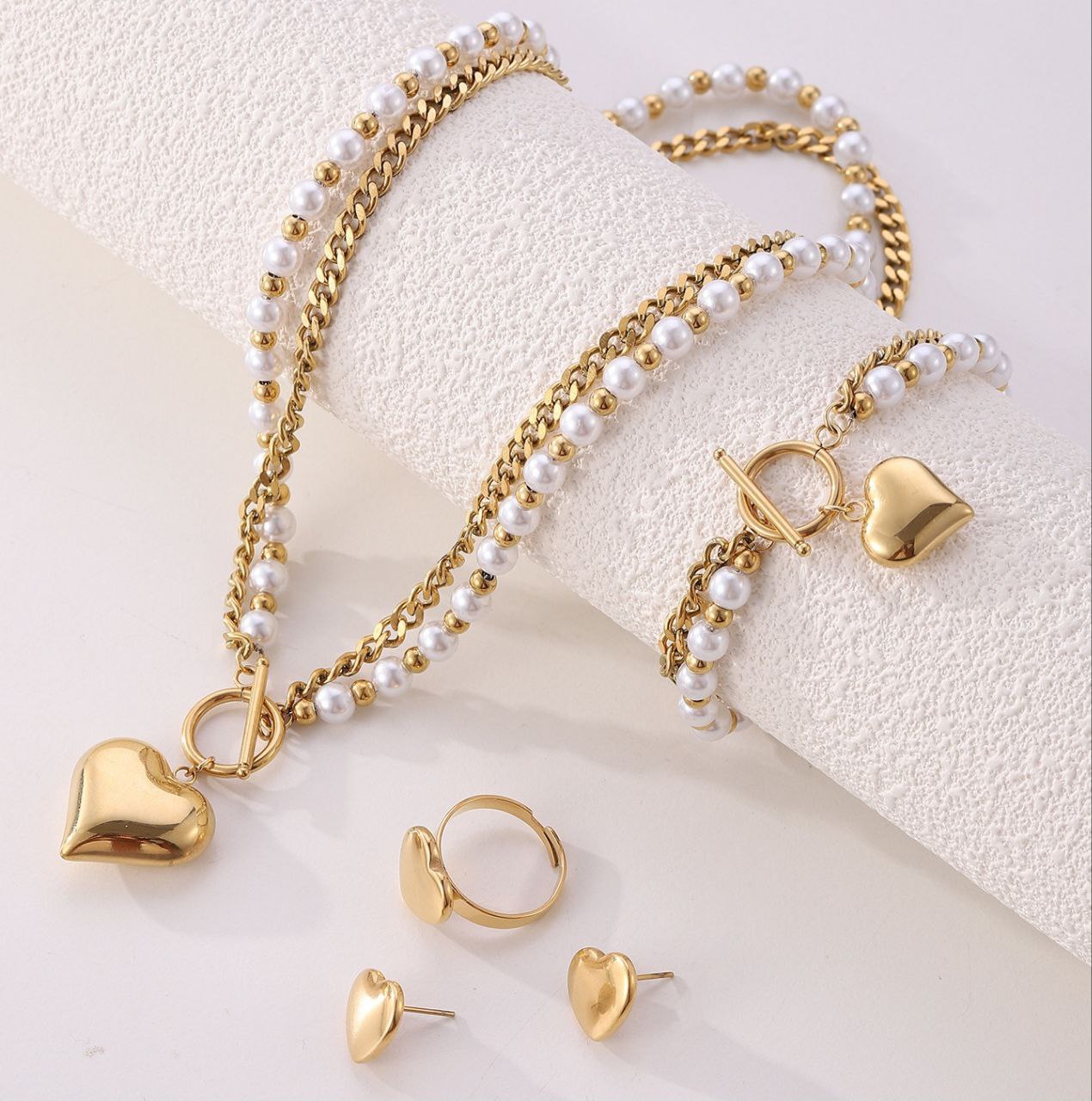 80048 Gold Plated 4 Pieces Set