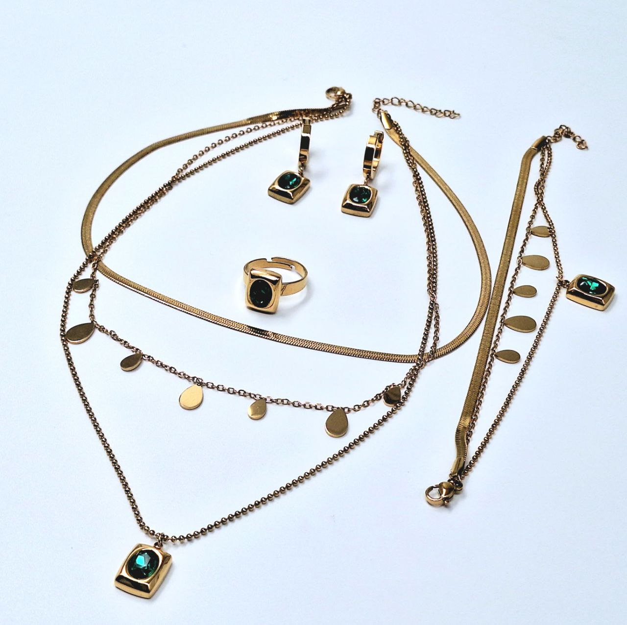 80057 Gold Plated 4 Pieces Set