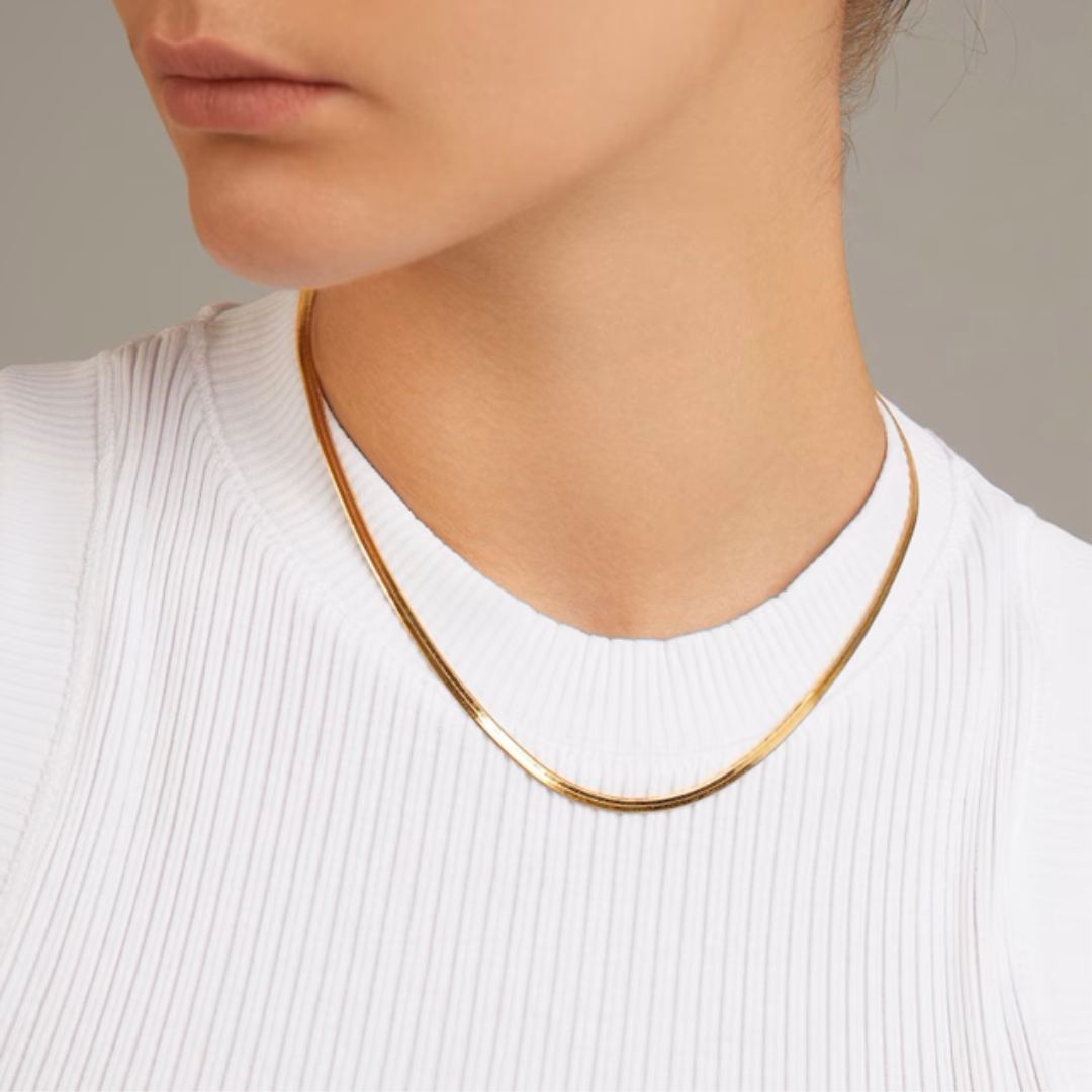 10158 Snake Chain Gold Plated Necklace