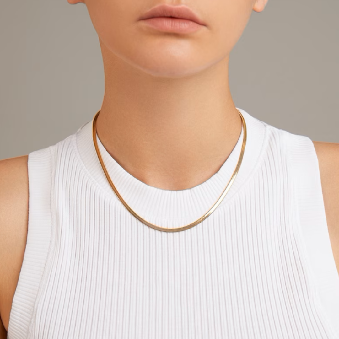 10158 Snake Chain Gold Plated Necklace