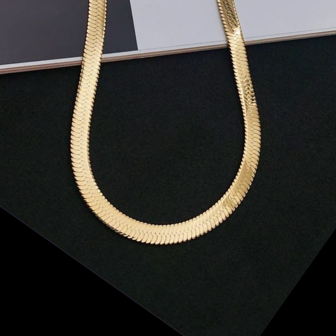 10181 4mm Snake Chain Gold Plated Necklace