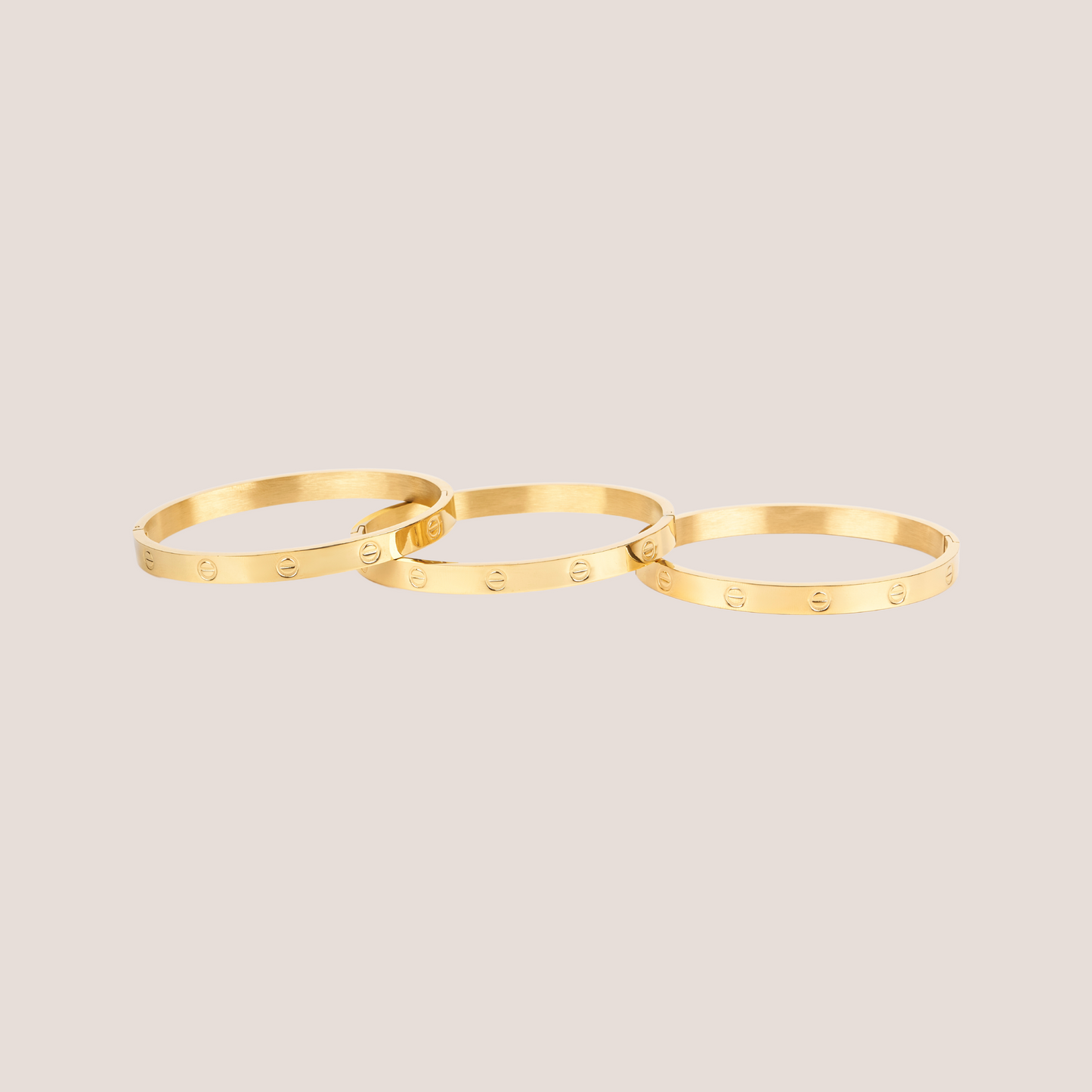 20028-0 Gold Plated  3 Bracelets Set