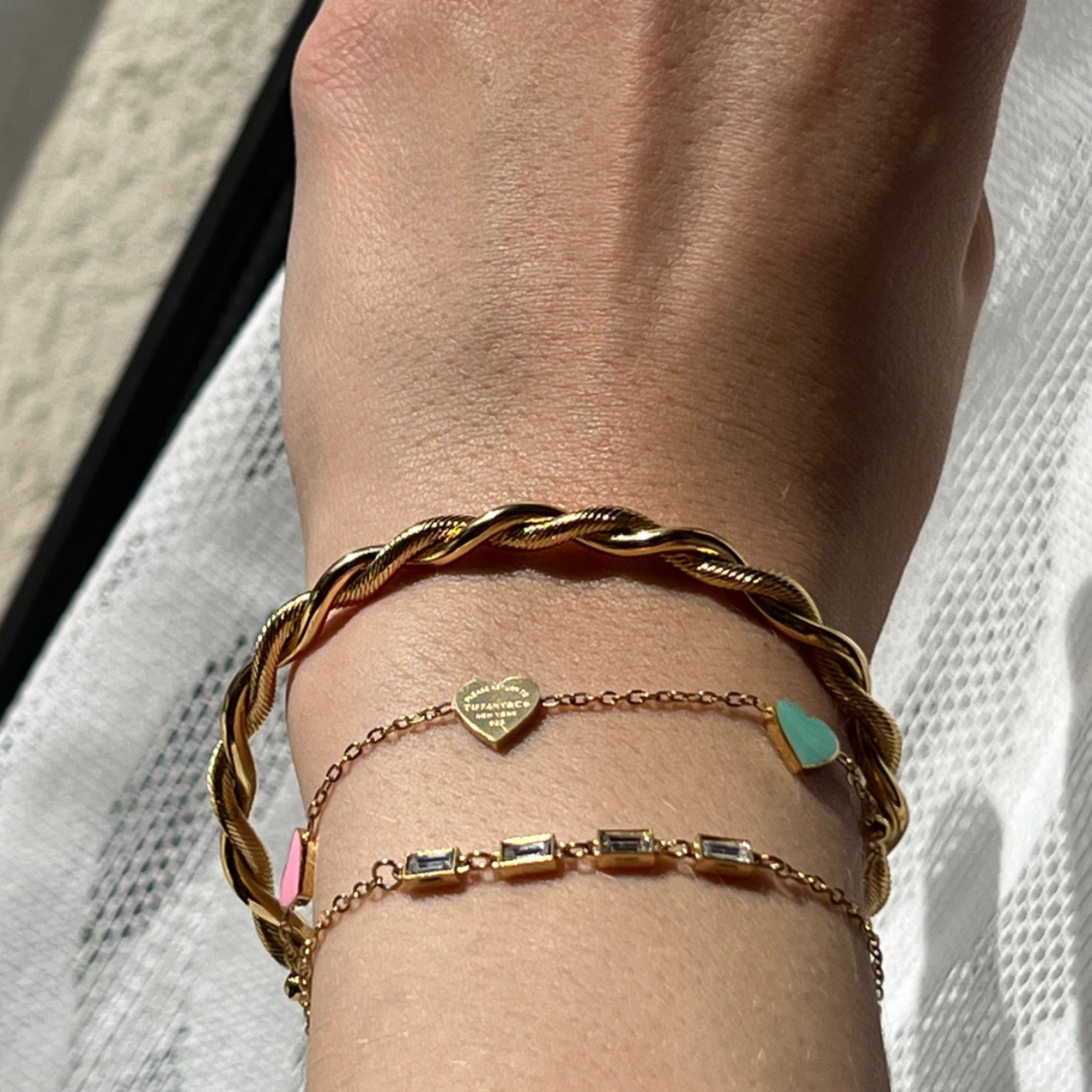 30172  Two Layers Gold Plated Bracelet