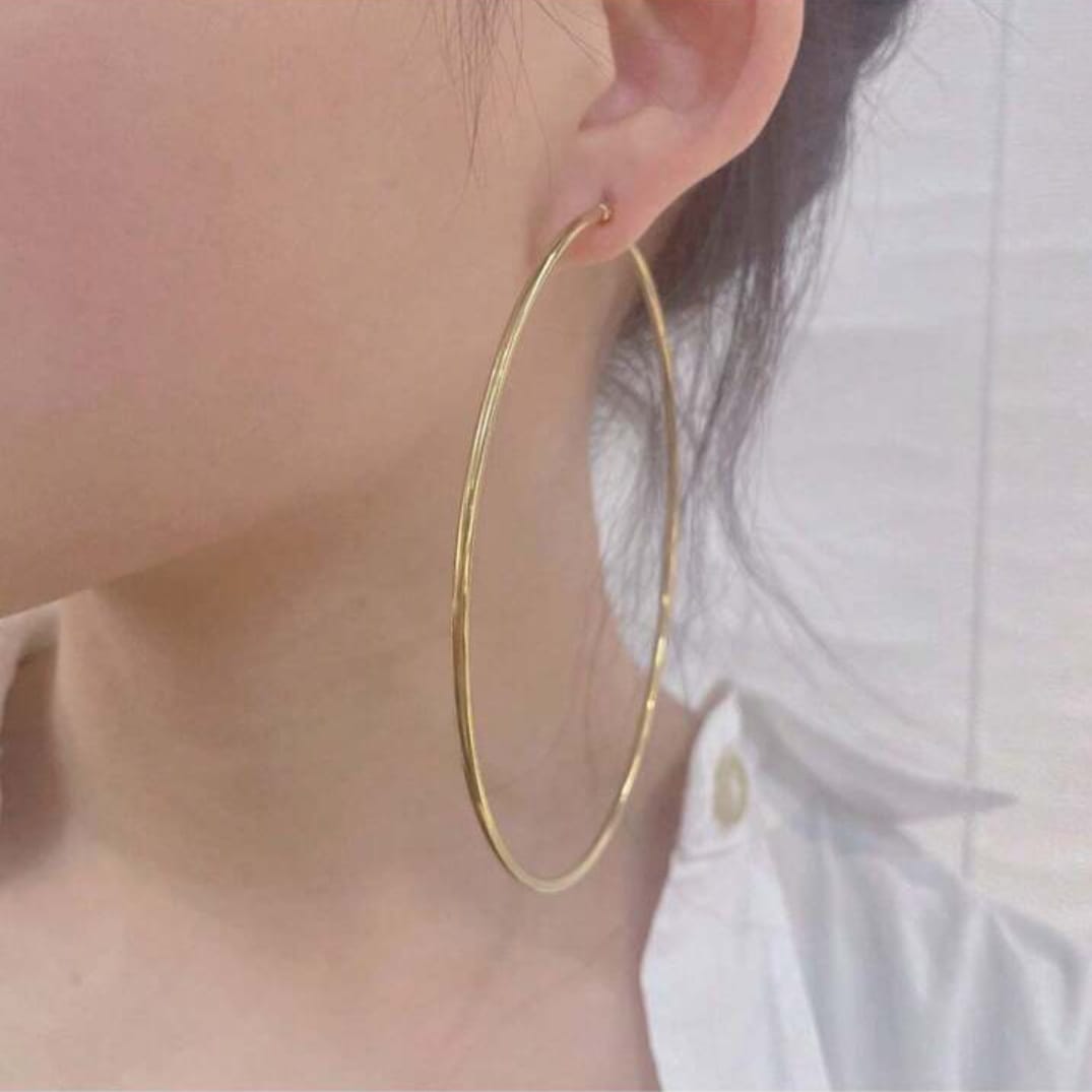 40079-0 Gold Plated Hoop Earrings