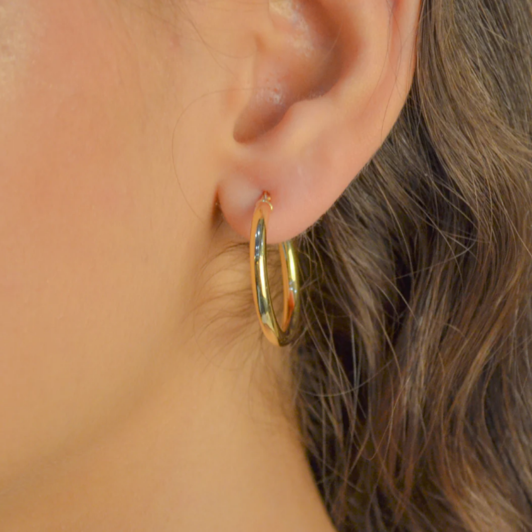 40079-0 Gold Plated Hoop Earrings