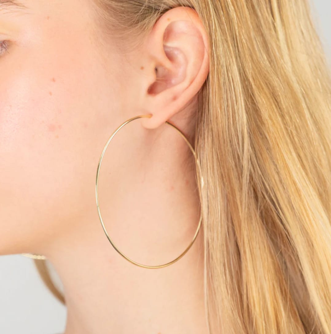 40079-0 Gold Plated Hoop Earrings