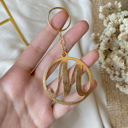 Golden Monogram | Handmade Key Chain