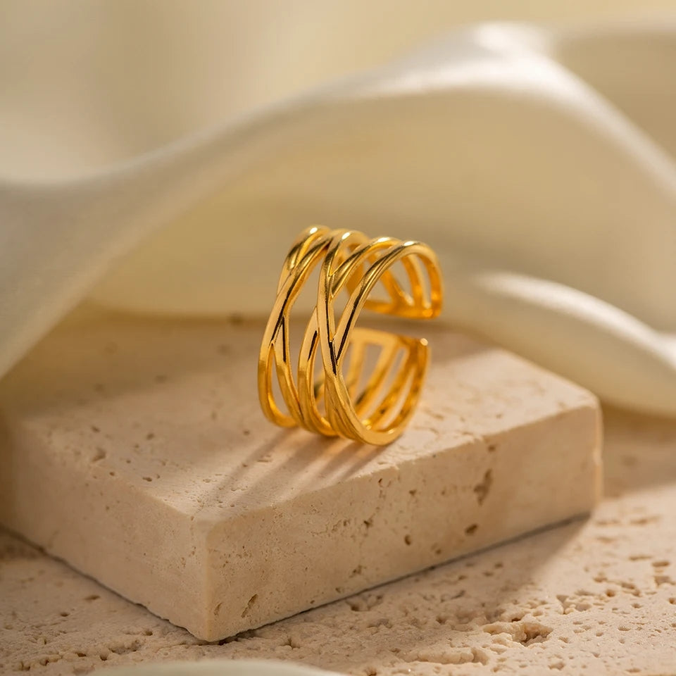 50159Gold Plated Ring