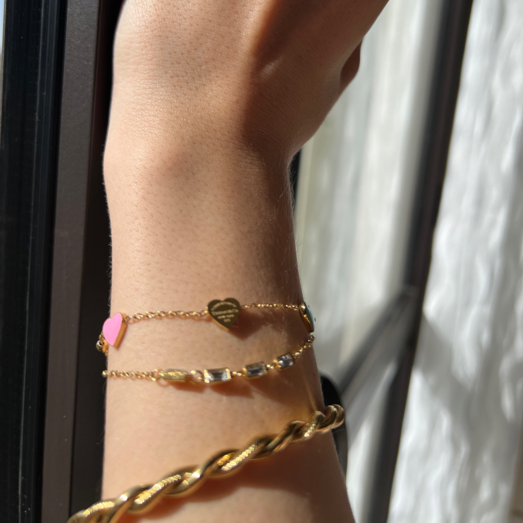 30172  Two Layers Gold Plated Bracelet