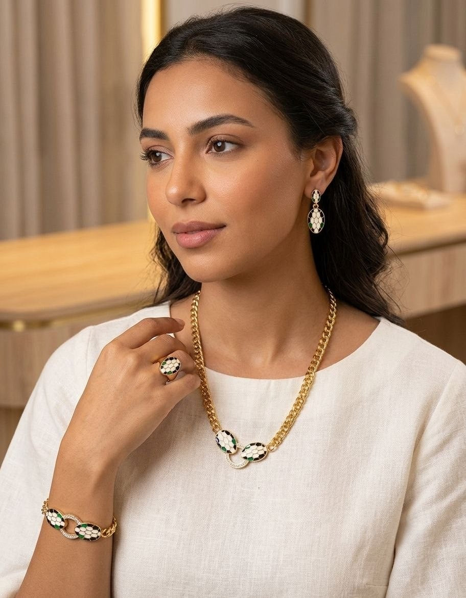 80067 Gold Plated 4 Pieces Set
