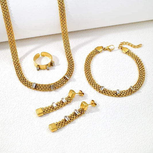 80064 Gold Plated 4 Pieces Set