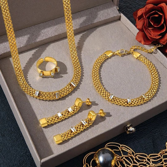 80064 Gold Plated 4 Pieces Set