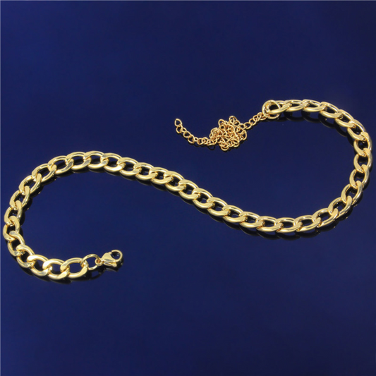 70023 Gold Plated Cuban Chain Anklet