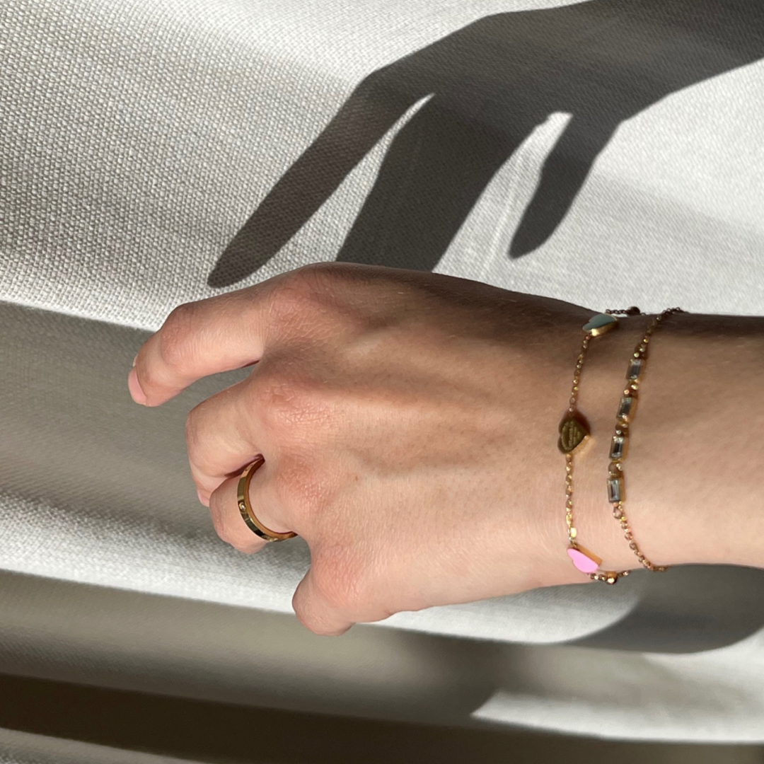 30172  Two Layers Gold Plated Bracelet