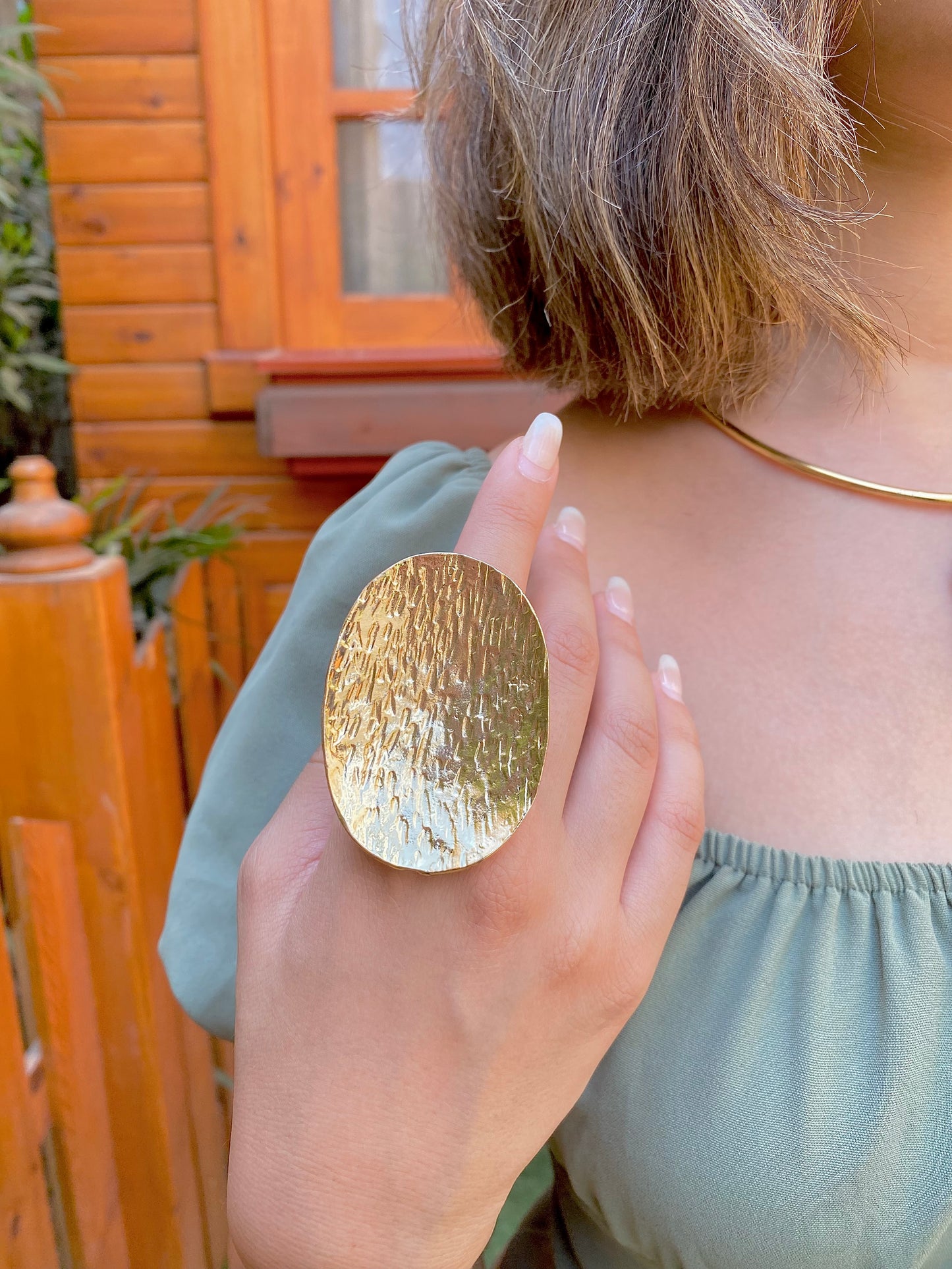 Golden Echo | Statement Ring
