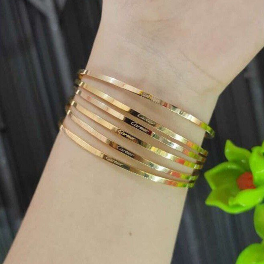 20111 Gold Plated Set of 6 Cartier bangles