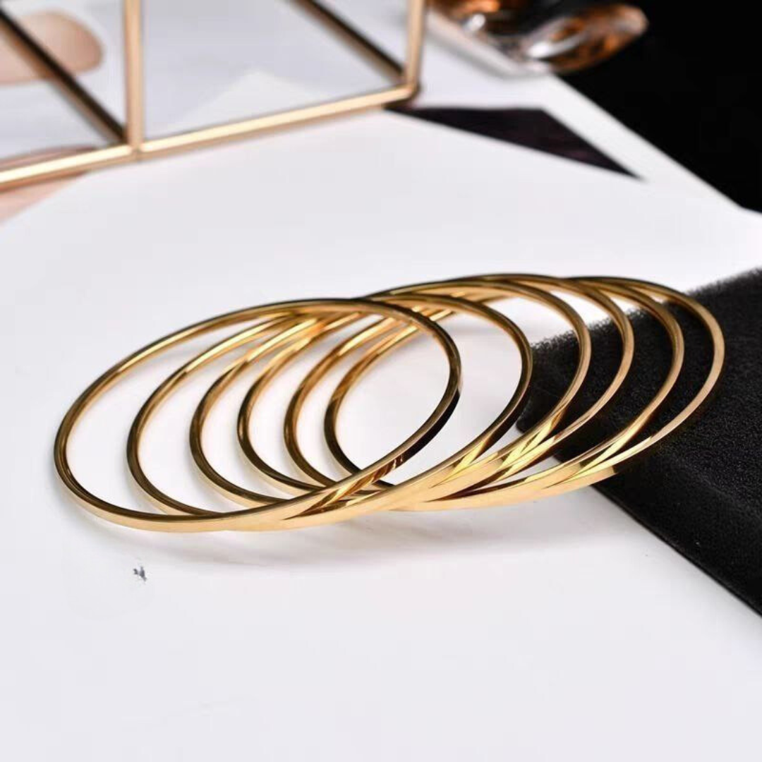 20111 Gold Plated Set of 6 Cartier bangles