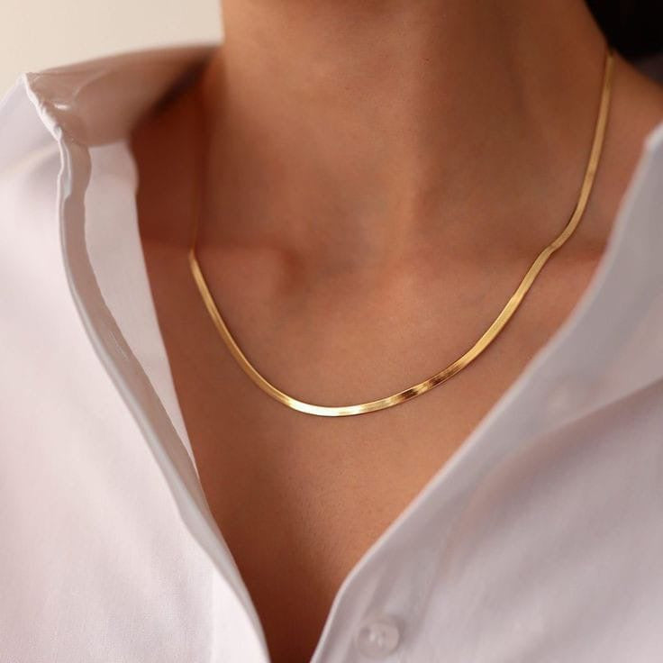 10158 Snake Chain Gold Plated Necklace