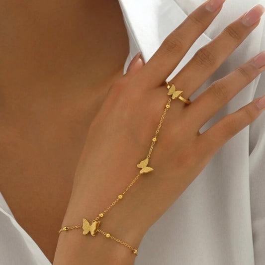 00008 Gold Plated Hand Chain