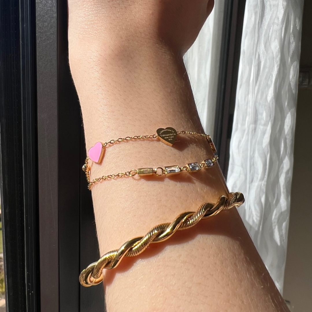 30172  Two Layers Gold Plated Bracelet