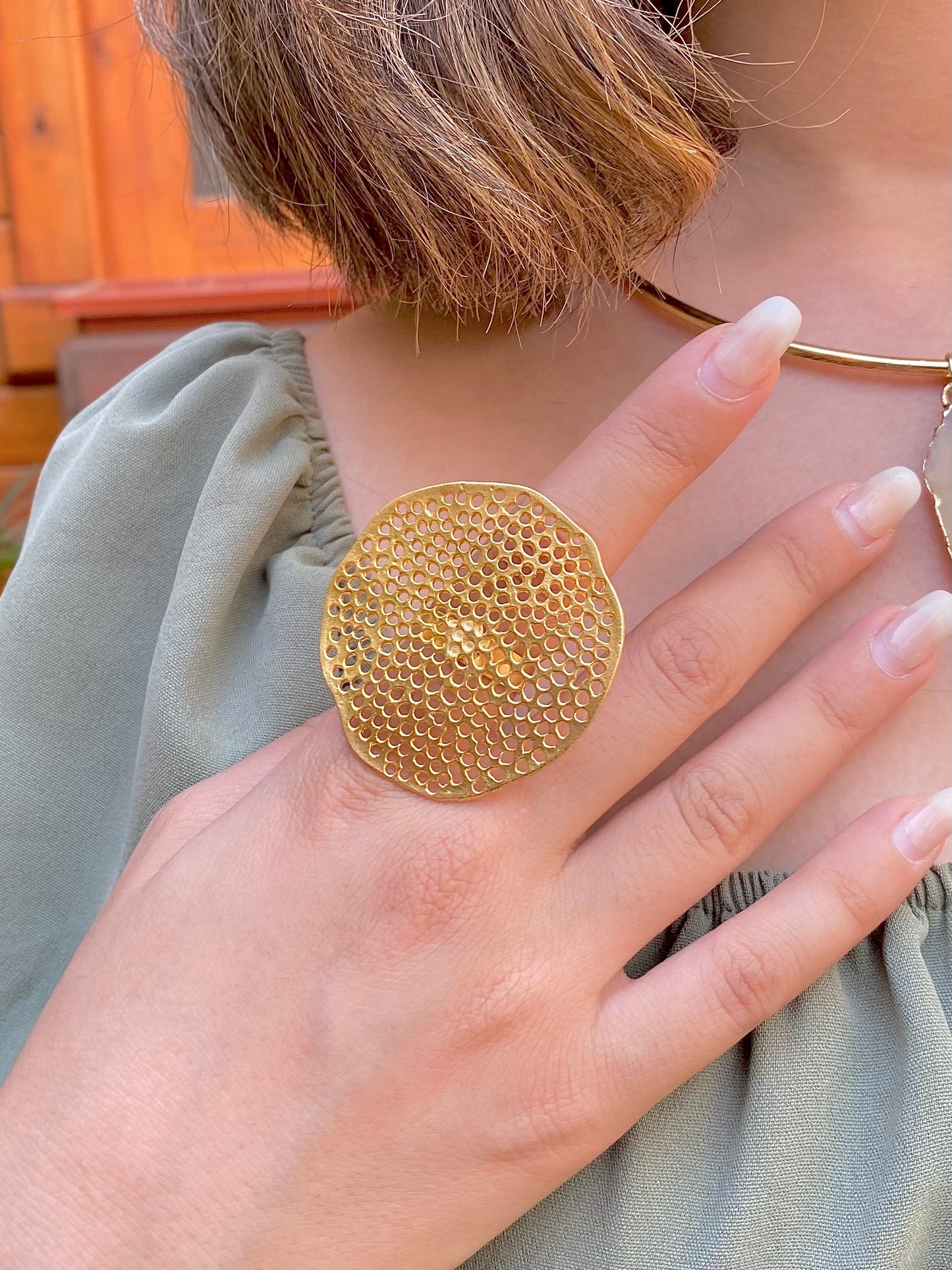 Lotus Seed| Geometric Ring