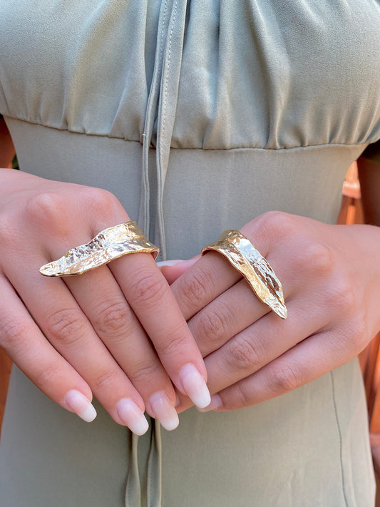 Golden Crest | Sculpted Brass Ring