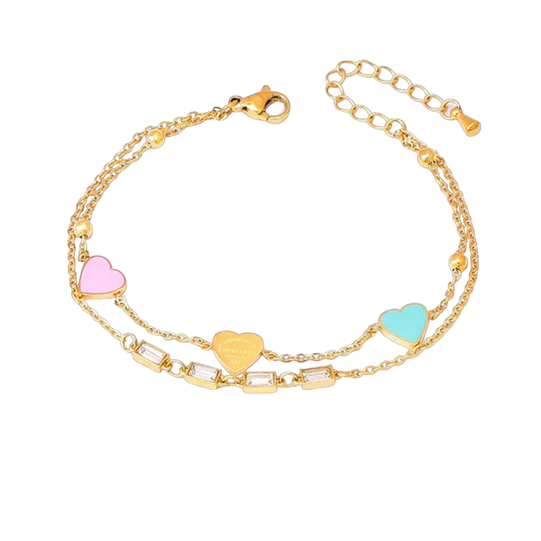 30172  Two Layers Gold Plated Bracelet