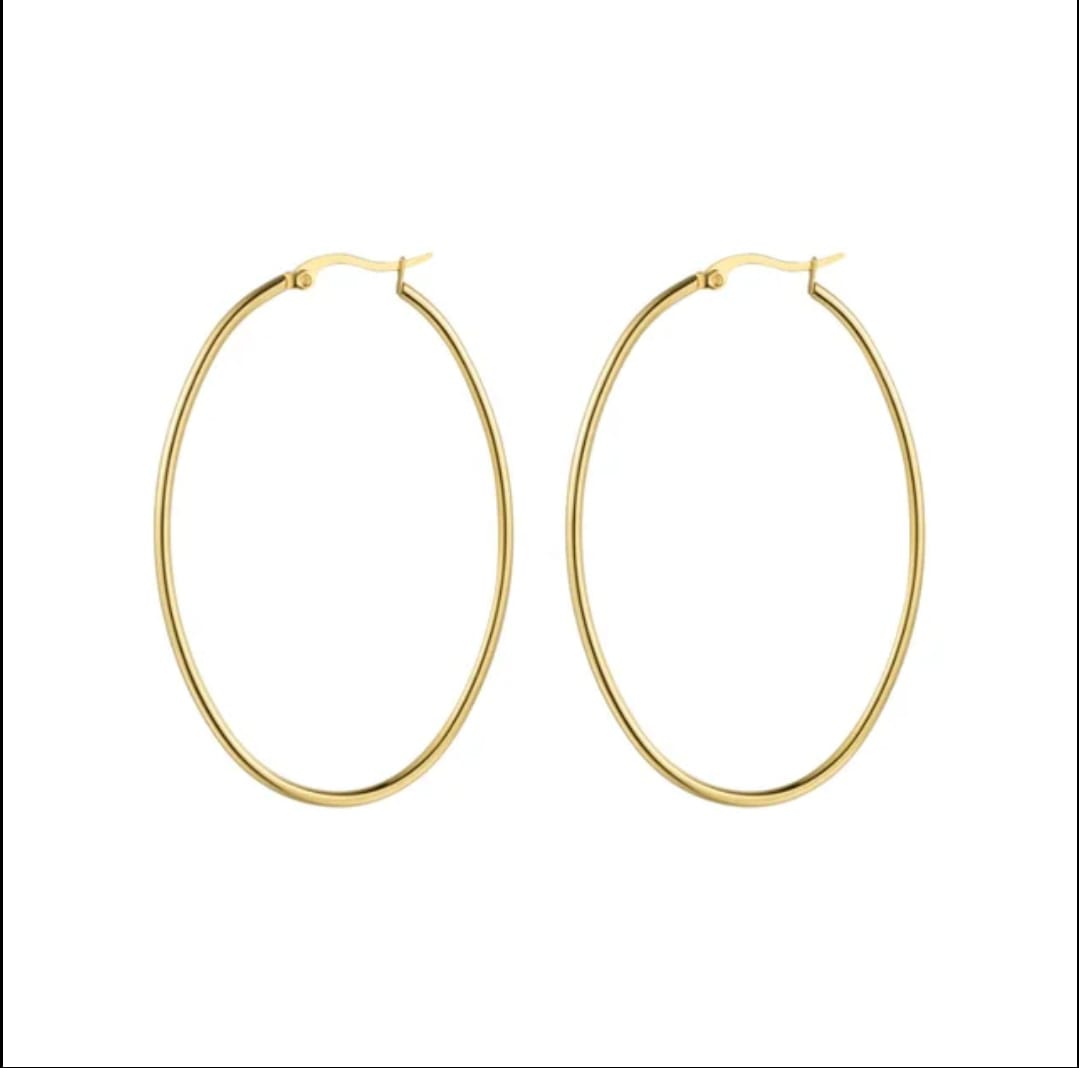 40079-0 Gold Plated Hoop Earrings