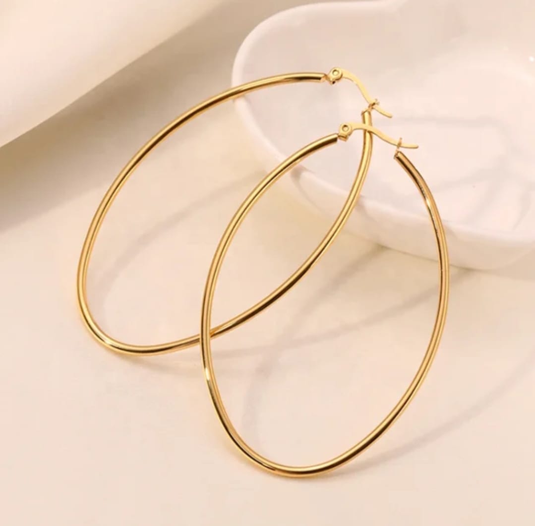 40079-0 Gold Plated Hoop Earrings